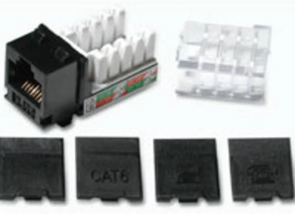 C2G 29313 Cat6 RJ45 Unshielded Keystone Jack, Black