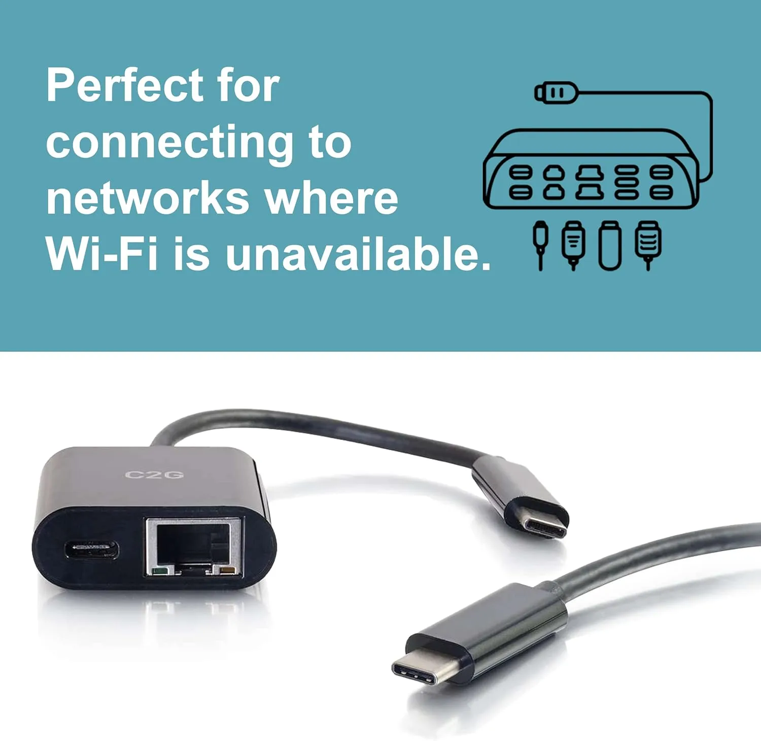 C2G USB-C to Gigabit Ethernet Adapter