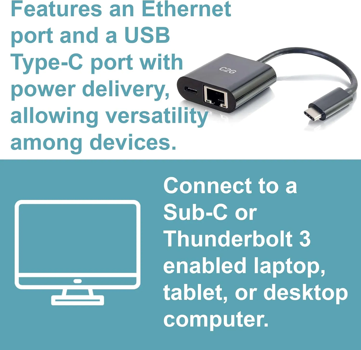 C2G USB-C to Gigabit Ethernet Adapter