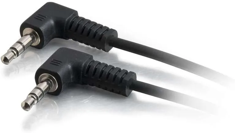 C2G Legrand Velocity 3.5mm Right Angle Stereo Audio Extension Cable, Male to Male Auxiliary Cable