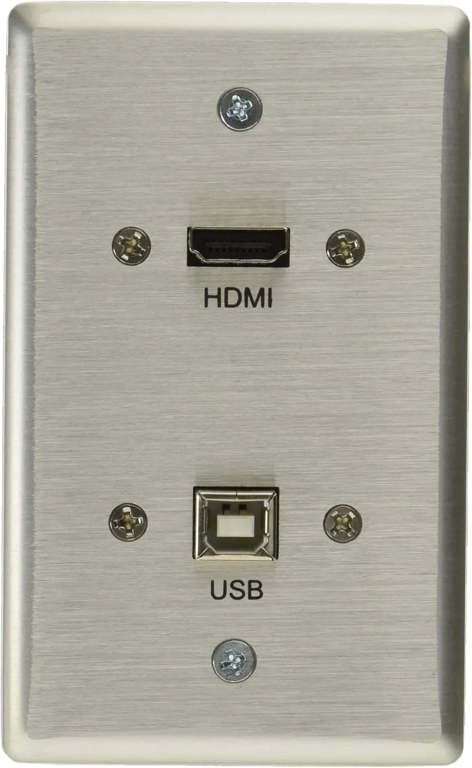 Legrand - C2G Single Gang Pass Through with HDMI and USB Wall Plate for in Wall Cable Management