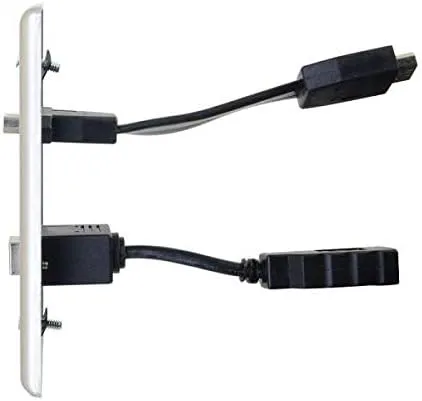 Legrand - C2G Single Gang Pass Through with HDMI and USB Wall Plate for in Wall Cable Management
