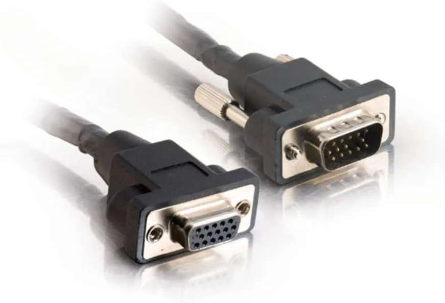 C2G Legrand SXGA Monitor Extension Cable, Black Panel-Mount Extension Cable