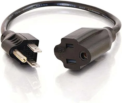 C2G 4FT Premium Universal Extension Cord - Power Extension Cord for TV, Computer, Monitor, Appliance & More (29930)