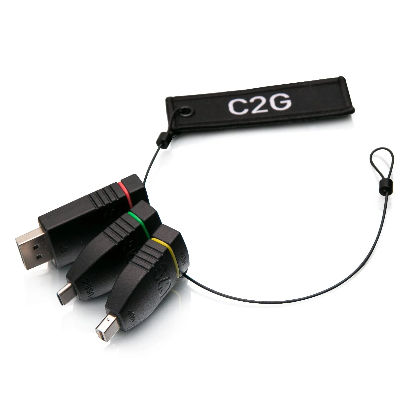 C2G Universal 4K HDMI Adapter Ring with Color-Coded DisplayPort, Mini DisplayPort and USB-C