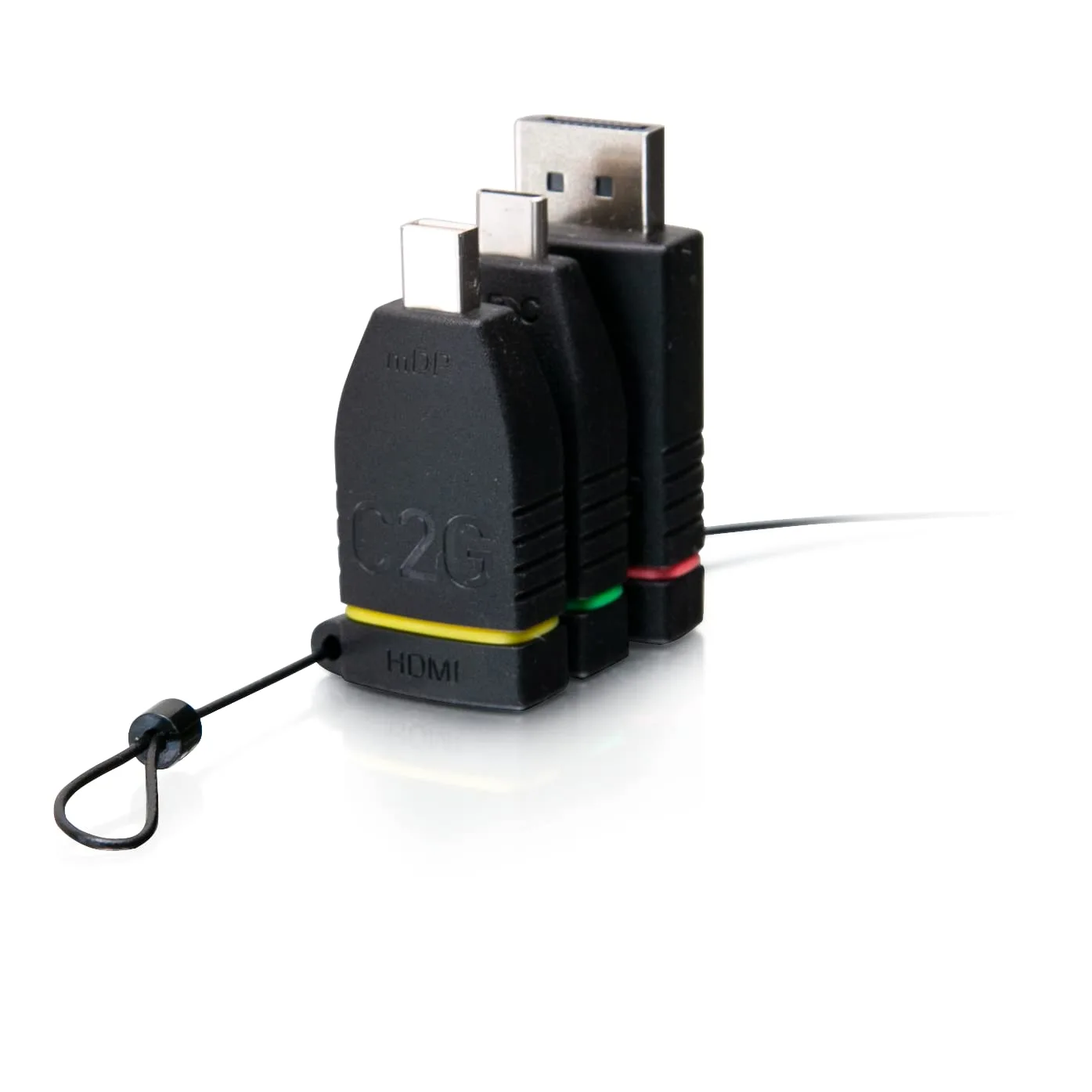 C2G Universal 4K HDMI Adapter Ring with Color-Coded DisplayPort, Mini DisplayPort and USB-C