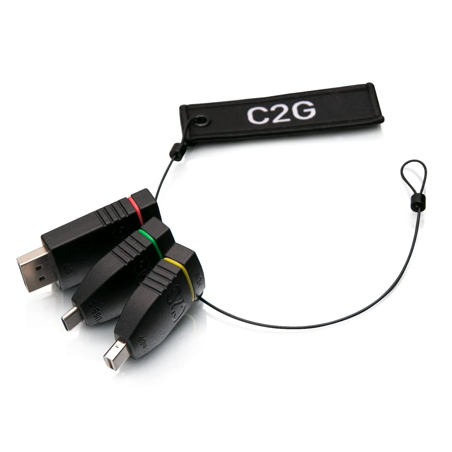 C2G Universal 4K HDMI Adapter Ring with Color-Coded DisplayPort, Mini DisplayPort and USB-C