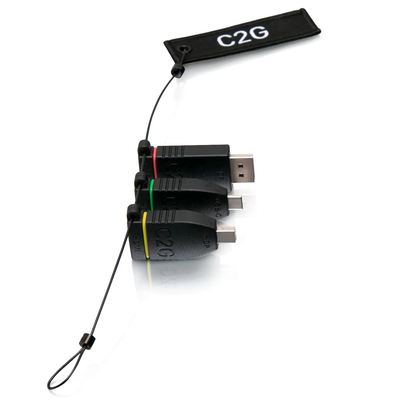 C2G Universal 4K HDMI Adapter Ring with Color-Coded DisplayPort, Mini DisplayPort and USB-C