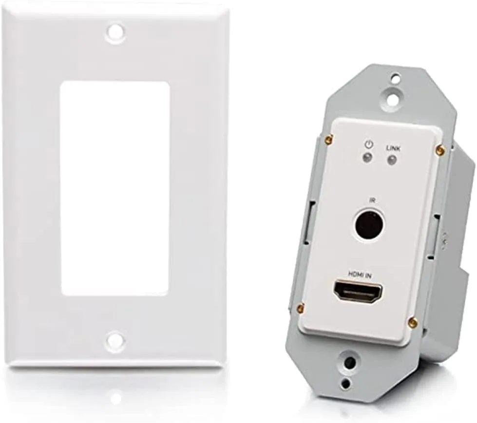 C2G 4K HDMI HDBaseT + RS232 and IR Single Gang Wall Plate Transmitter