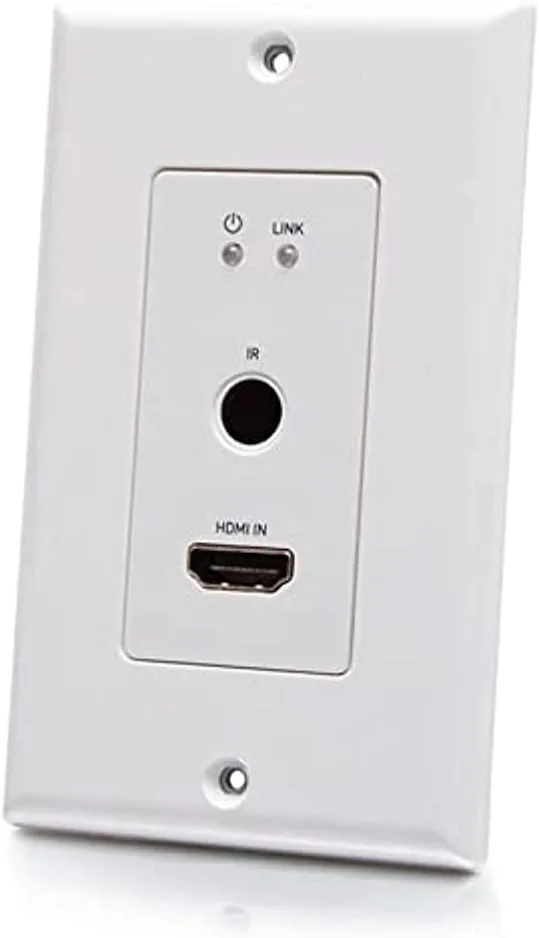C2G 4K HDMI HDBaseT + RS232 and IR Single Gang Wall Plate Transmitter