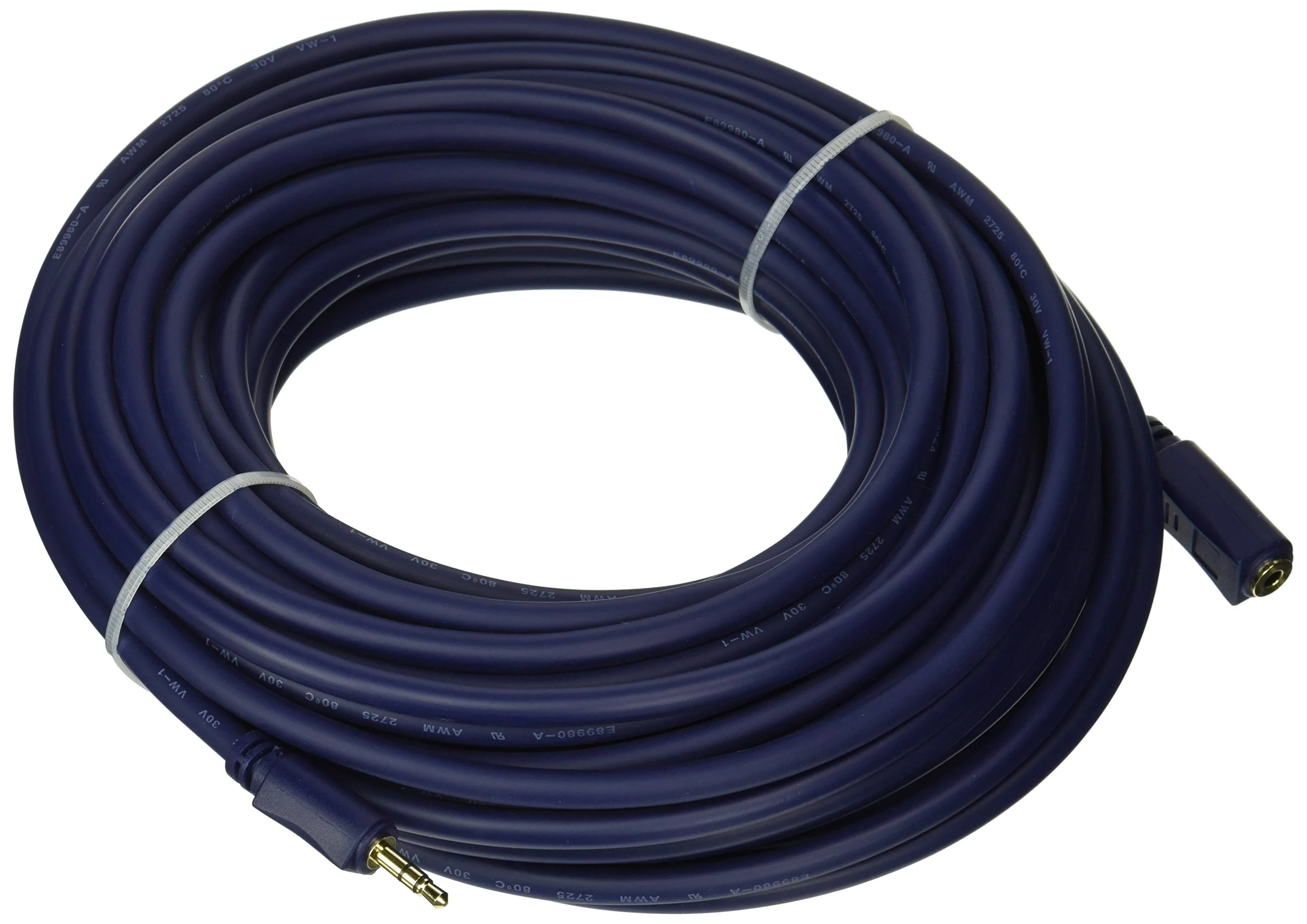 C2G 40611 Velocity 3.5mm M/F Stereo Audio Extension Cable, Blue (50 Feet, 15.24 Meters), 50ft
