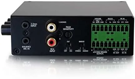 Legrand - C2G Audio Amplifier, Black Audio Component Amplifier, Plenum Rated, TAA Compliant Amp, 50W Amplifier, 1 Count