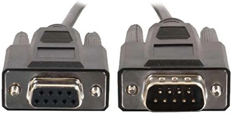 C2G 52030 DB9 M/F Serial RS232 Extension Cable, Black (6 Feet, 1.82 Meters)