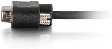 C2G 52156 Serial RS232 DB9 Cable with Low Profile Connectors M/F, in-Wall CMG-Rated, Black (3 Feet, 0.91 Meters)
