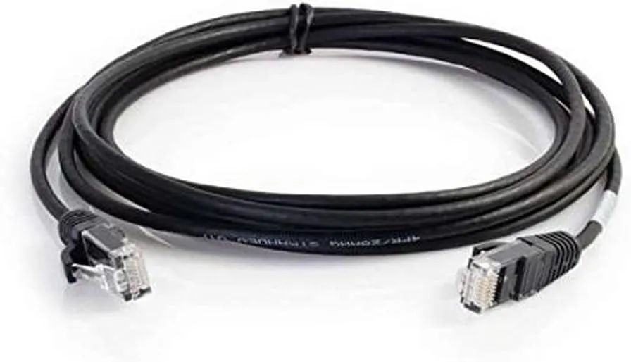 C2G/Cables to Go 01104 Cat6 Snagless Unshielded (UTP) Slim Network Patch Cable, Black (5 Feet/1.52 Meters)