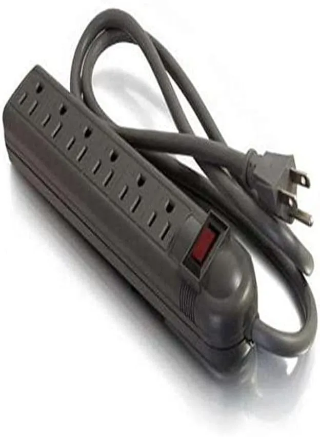 C2G Legrand 6 Outlet Power Strip with Surge Protector, Black Surge Suppressor Power Strip