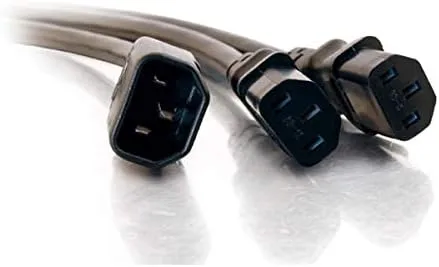 C2G Power Splitter Cord (Power Squid), 16 AWG, Black
