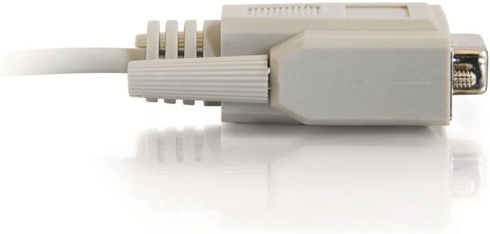C2G 03046 DB9 F/F Serial RS232 Null Modem Cable, Beige (15 Feet, 4.57 Meters)