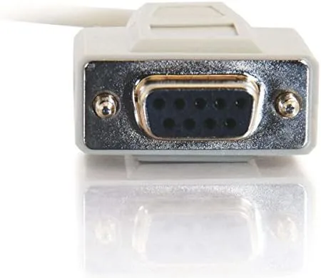 C2G 03046 DB9 F/F Serial RS232 Null Modem Cable, Beige (15 Feet, 4.57 Meters)