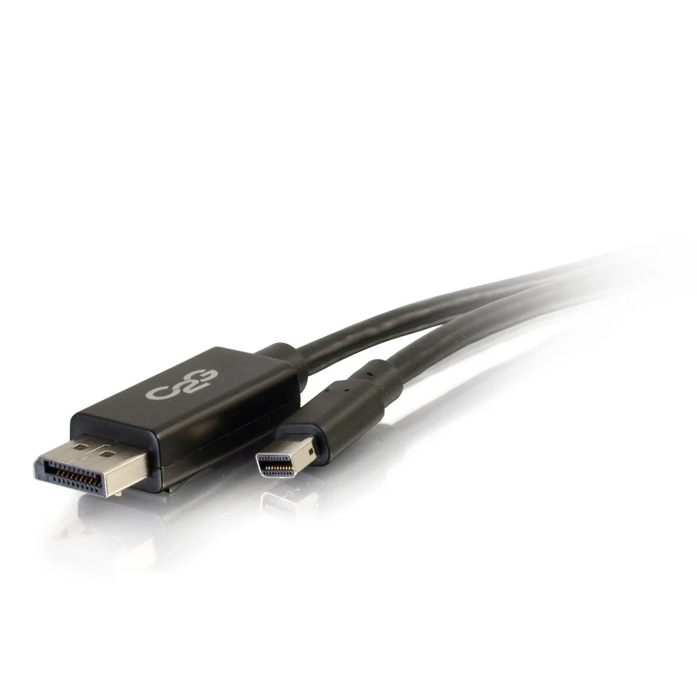 C2G Cables to Go 54301 6-ft Mini DisplayPort to DisplayPort Male/Male Adapter Cable, BK