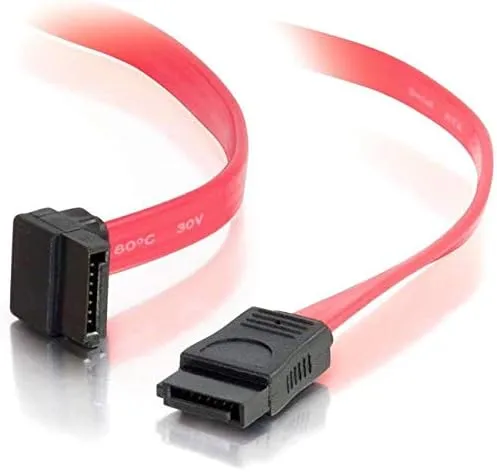 C2G 180° TO 90° - Serial ATA cable - 7 pin Serial ATA - 1.5 ft - 90 degree connector