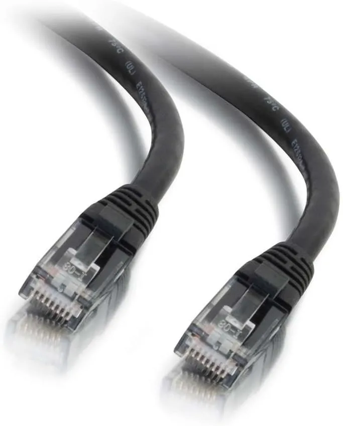 C2G / Cables To Go C2G 03986 Cat6 Cable - Snagless Unshielded Ethernet Network Patch Cable, Black (12 Feet, 3.65 Meters)