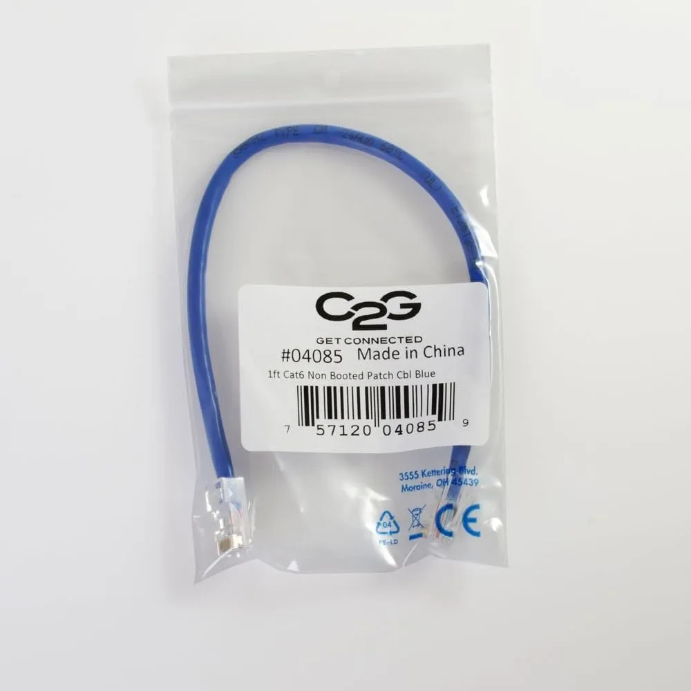 C2G Cat6 Non-Booted Unshielded (UTP) RJ45 Ethernet Patch Cable