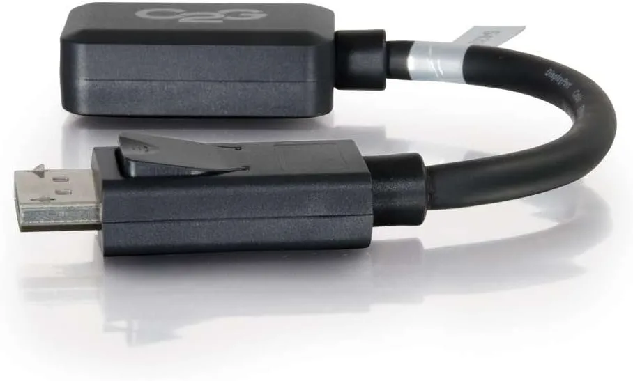 C2G Legrand DisplayPort to HDMI, Male to Female Displayport Cable, Black DisplayPort Cable, 8 Inch Digital Display Cable