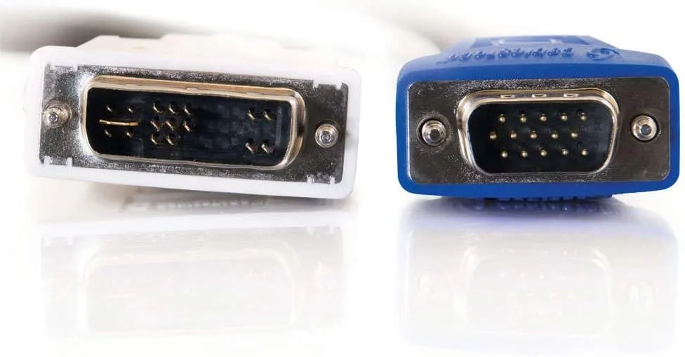 C2G 26954 DVI Male to HD15 VGA Male Video Cable, Black (6.6 Feet, 2 Meters)