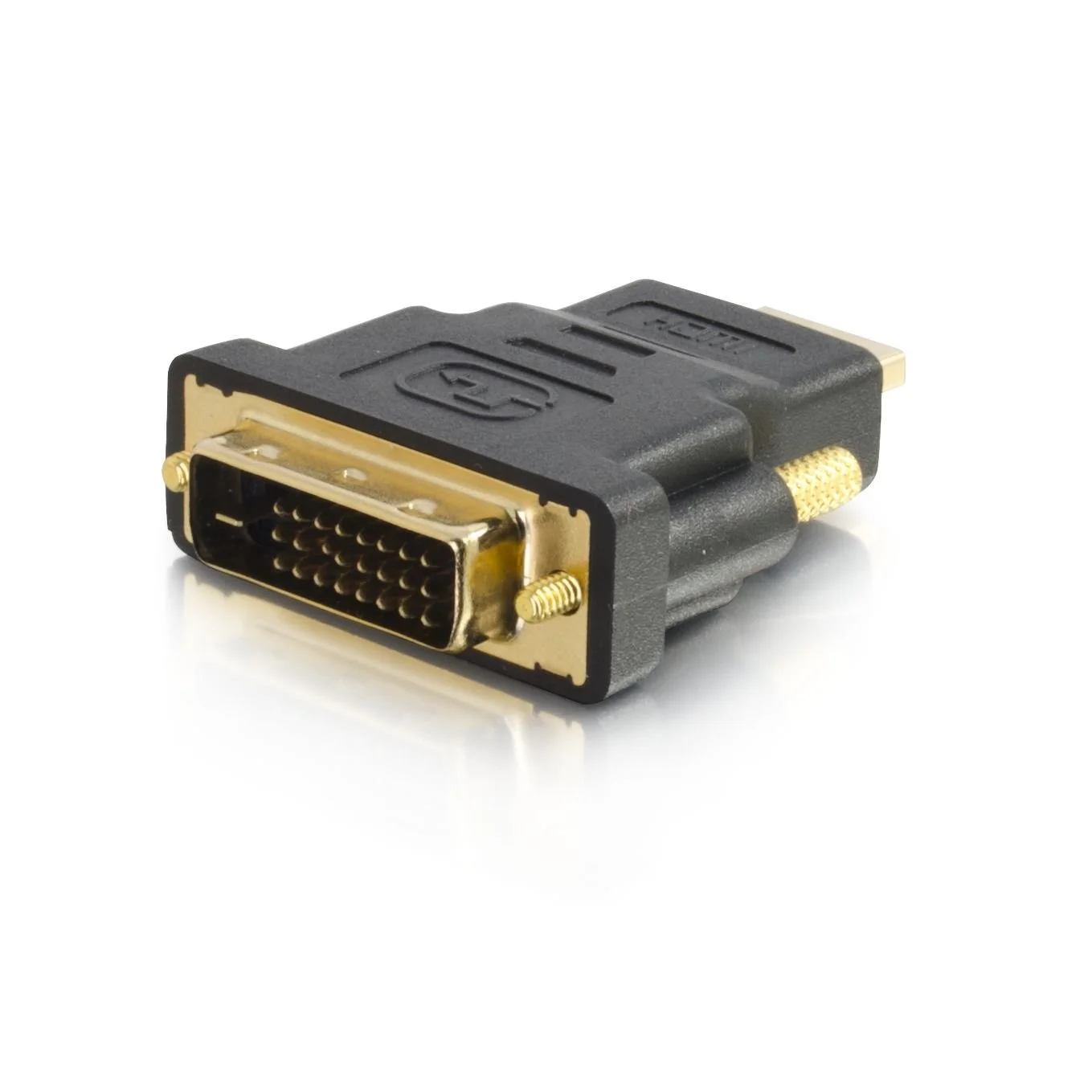 C2G Legrand DVI to HDMI Cable Adapter, DVI-D Male to HDMI Male Adapter, Black HDMI Adapter Cable for Bi-Directional Adapter
