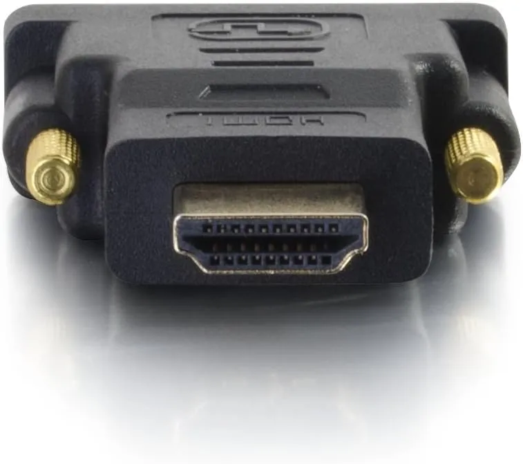 C2G Legrand DVI to HDMI Cable Adapter, DVI-D Male to HDMI Male Adapter, Black HDMI Adapter Cable for Bi-Directional Adapter