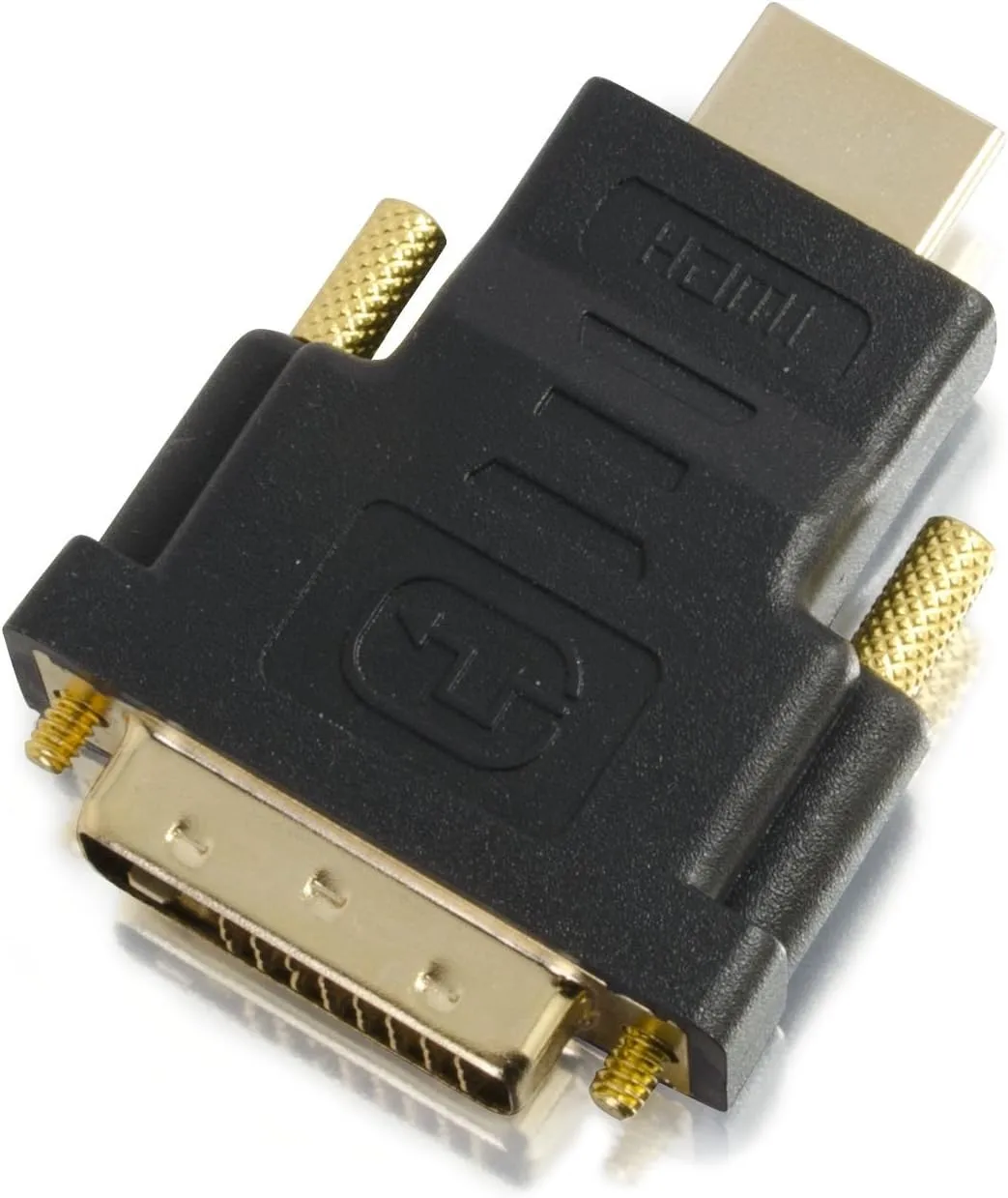 C2G Legrand DVI to HDMI Cable Adapter, DVI-D Male to HDMI Male Adapter, Black HDMI Adapter Cable for Bi-Directional Adapter