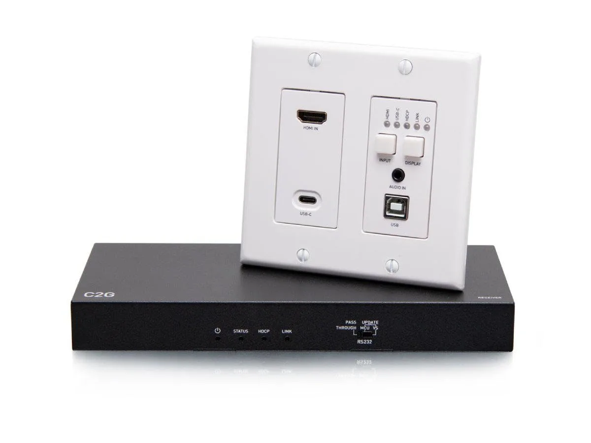 C2G HDBASET HDMI USBC 3.5M Wall Plate to Box