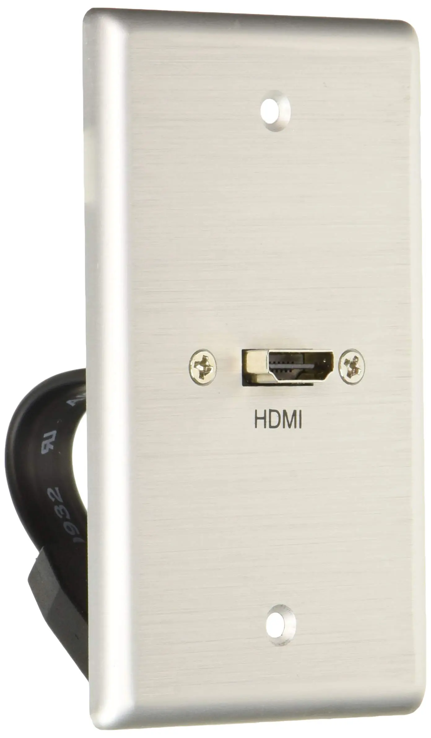C2G Legrand Single Gang HDMI Pass-Through Wall Plate, Aluminum