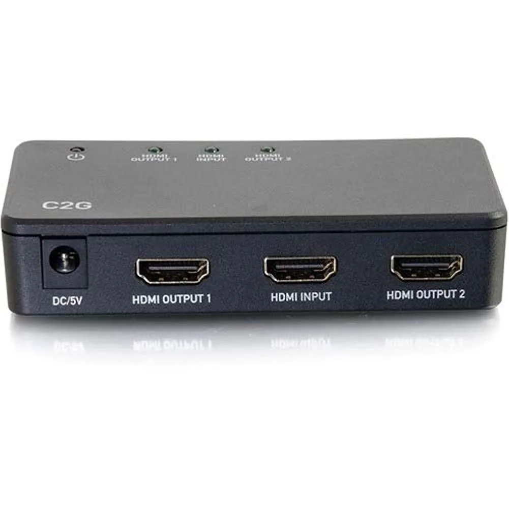 C2G HDMI Splitter 4K Ultra HD HDCP 1.4, Black