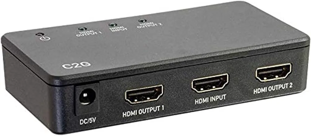 C2G HDMI Splitter 4K Ultra HD HDCP 1.4, Black