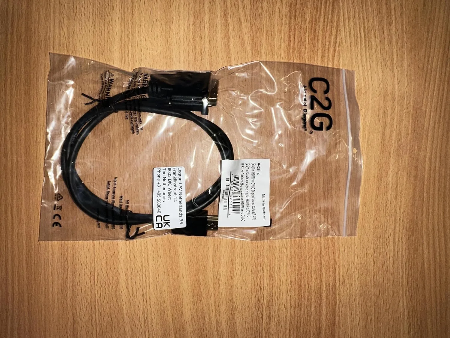 C2G HDMI to DVI-D Cable, DVI-D Male to HDMI Male, Black, Bi-Directional