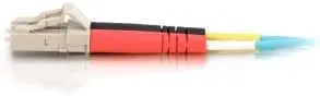C2G OM3 LC-LC Duplex Multimode Fiber Optic Patch Cable 10Gb 50/125 PVC