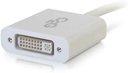 C2G Legrand Mini DisplayPort Adapter, Active, Male to Female Displayport Adapter, White DisplayPort to DVI Adapter