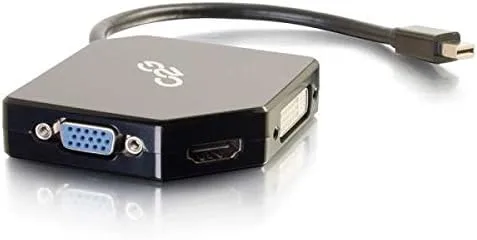 C2G Legrand Mini DisplayPort Adapter, DisplayPort to HDMI/VGA/DVI Adapter, 4K Displayport Adapter