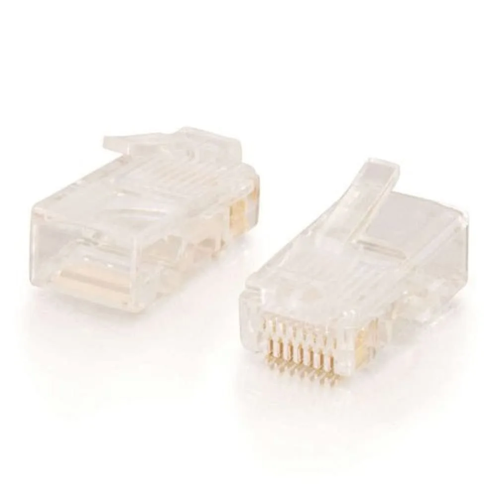 C2G RJ45 Cat5E Modular Plug 50-Pack - Clear RJ-45 Male