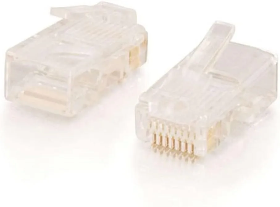 C2G RJ45 Cat5E Modular Plug 50-Pack - Clear RJ-45 Male