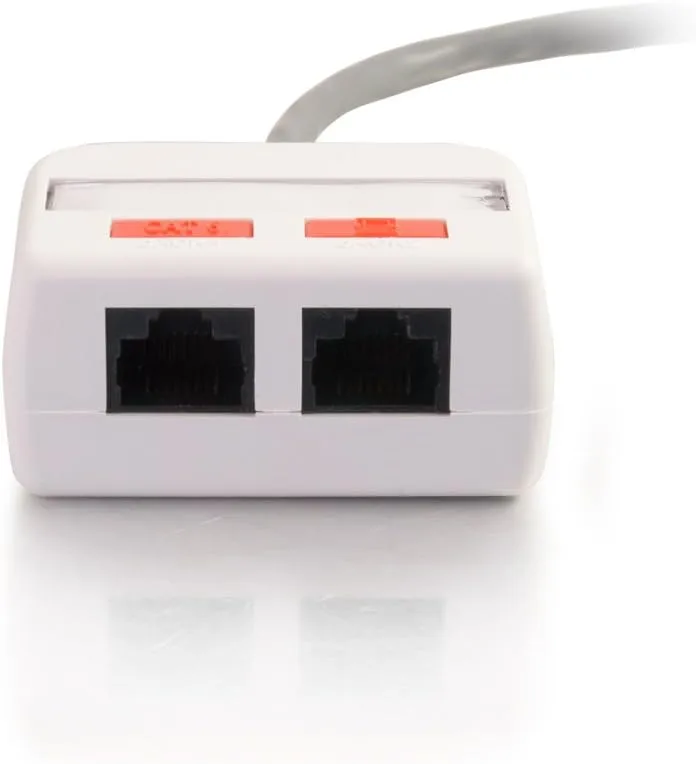 C2G RJ45 Network Combiner Kit - Audio Line In - White