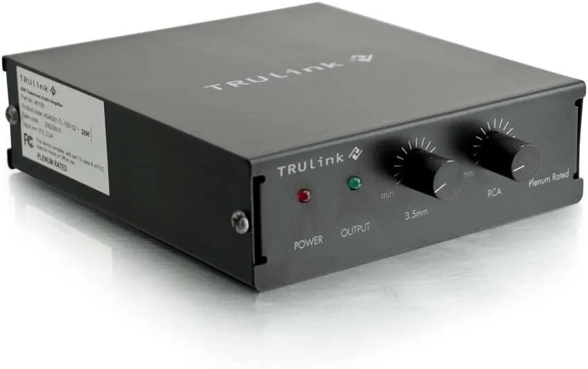 C2G Legrand Audio Amplifier, Black Audio Component Amplifier with External Volume Control, TAA Compliant Amp