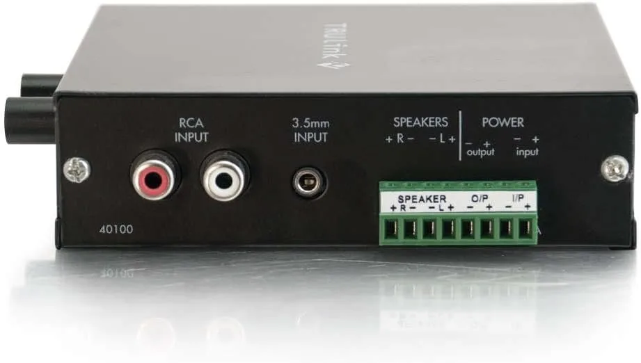 C2G Legrand Audio Amplifier, Black Audio Component Amplifier with External Volume Control, TAA Compliant Amp
