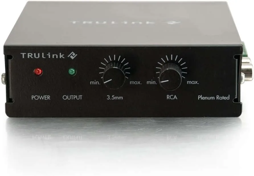 C2G Legrand Audio Amplifier, Black Audio Component Amplifier with External Volume Control, TAA Compliant Amp