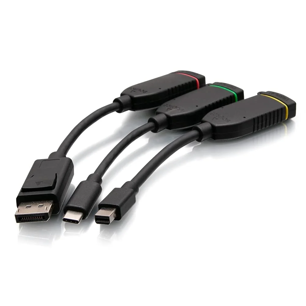C2G Universal 4K HDMI Adapter Ring with Color-Coded DisplayPort, Mini DisplayPort and USB-C