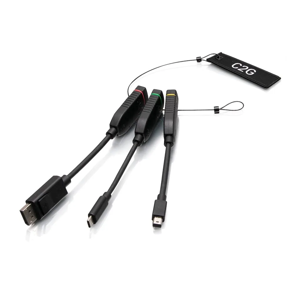C2G Universal 4K HDMI Adapter Ring with Color-Coded DisplayPort, Mini DisplayPort and USB-C