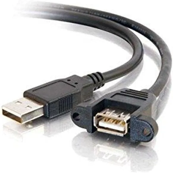 C2G Legrand USB A to A Cable, 1 Foot Data Transfer Cable, Black USB 2.0 Cable, 1 Count, C2G 28061