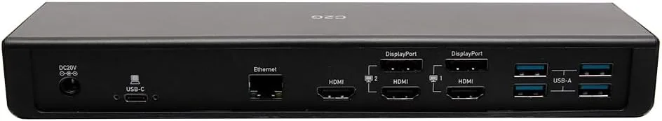 C2G USB-C Docking Station 12-in-1 Triple Display with HDMI, DisplayPort, Ethernet, USB